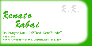 renato rabai business card